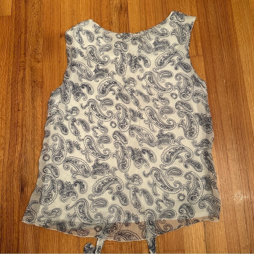 Via Signoria silk sleeveless top size L (h8) - Picture 4 of 11